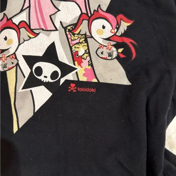 tokidoki Black Tee with Colorful Graphic - Picture 4 of 5